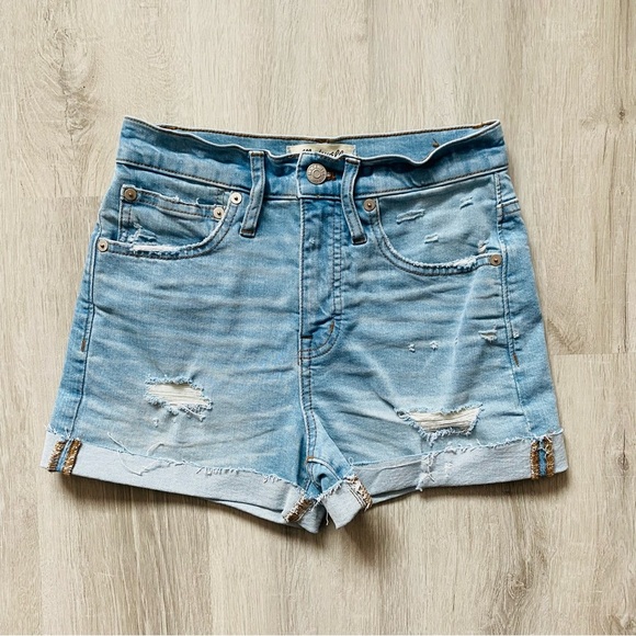 Madewell High Rise Denim Shorts Blue Sz 23 - Picture 1 of 5